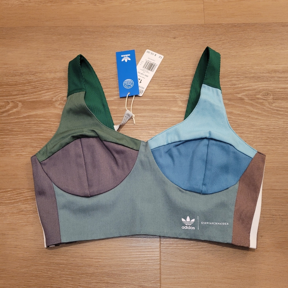 Adidas x Kseniaschnaider Reprocessed Bra Top II0761 Womens Size 12 New